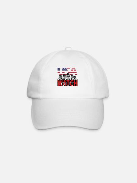 USA - watch out - Baseballkappe - Weiß/Weiß