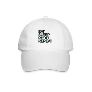 Eat sleep padel repeat 1 - Baseballkappe - Weiß/Weiß - Vorne