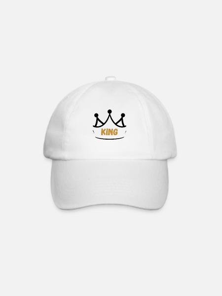 King - Baseballkappe - Weiß/Weiß