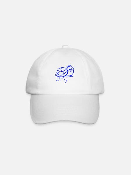 Wasserschildkröte Kind Teenager Cap Kaugummiblase - Baseballkappe - Weiß/Weiß
