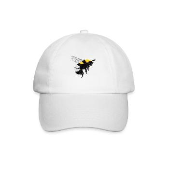 Hummel / Bumblebee Design I - Baseballkappe - Weiß/Weiß - Vorne