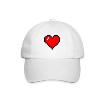 Ein Herz für Nerds - Baseballkappe - Weiß/Weiß - Vorne