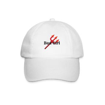 Bad Girl - Baseballkappe - Weiß/Weiß - Vorne