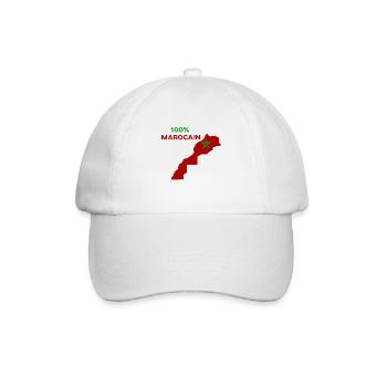 100% MAROKKANISCHE 100% Marokkanische Sahara - Baseballkappe - Weiß/Weiß - Vorne
