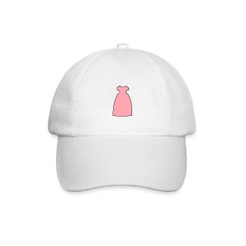 Kleid Symbol Klamotten pink - Baseballkappe - Weiß/Weiß - Vorne