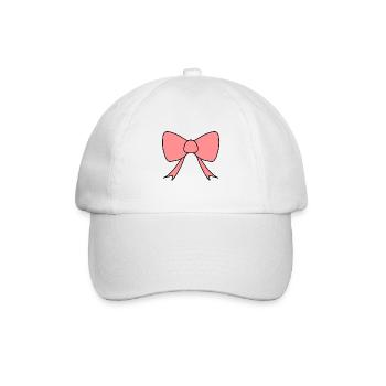 rosa schleife symbol form - Baseballkappe - Weiß/Weiß - Vorne
