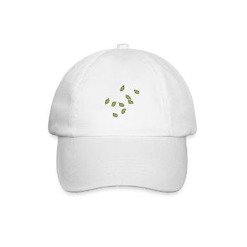 grüne blätter blatt muster pflanzen natur - Baseballkappe - Weiß/Weiß - Vorne