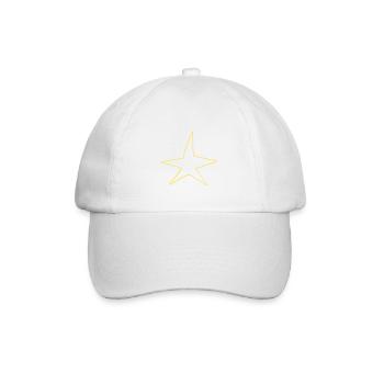stern symbol form gelb - Baseballkappe - Weiß/Weiß - Vorne
