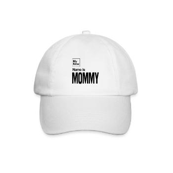 Mein neuer Name ist Mama - Baseballkappe - Weiß/Weiß - Vorne