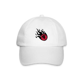 sparta flamme 002 - Baseballkappe - Weiß/Weiß - Vorne