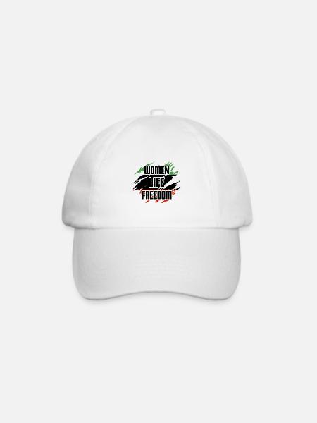 Support Woman Iran Freedom - Baseballkappe - Weiß/Weiß