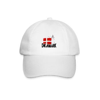 Rubjerg Knude Dänemark Urlaub - Baseballkappe - Weiß/Weiß - Vorne