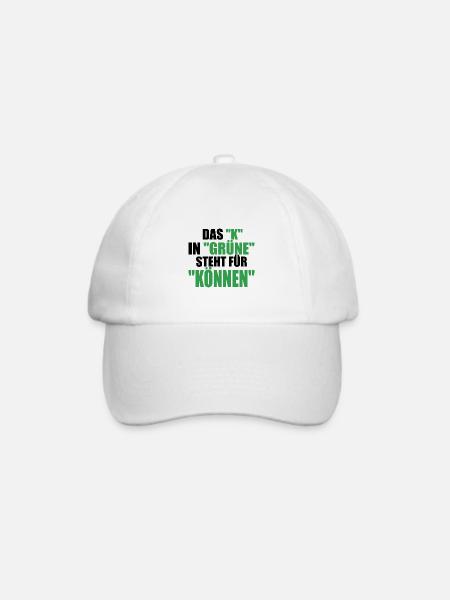 Witze Grüne Grünen Partei Öko Sprüche Klima Co2 - Baseballkappe - Weiß/Weiß