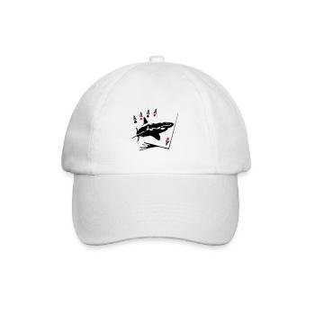 Karten-Poker requin3 - Baseballkappe - Weiß/Weiß - Vorne