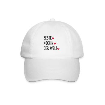 Beste Köchin der Welt - Baseballkappe - Weiß/Weiß - Vorne