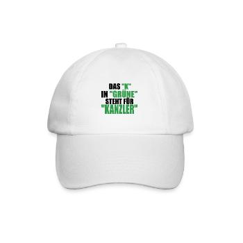 Witze Grüne Grünen Partei Öko Sprüche Klima Co2 - Baseballkappe - Weiß/Weiß - Vorne