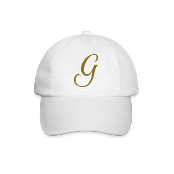 Buchstabe G - Baseballkappe - Weiß/Weiß - Vorne