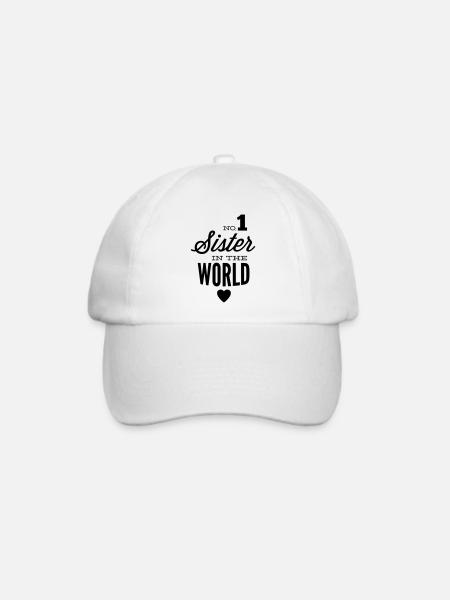 no1 sister of the world - Baseballkappe - Weiß/Weiß
