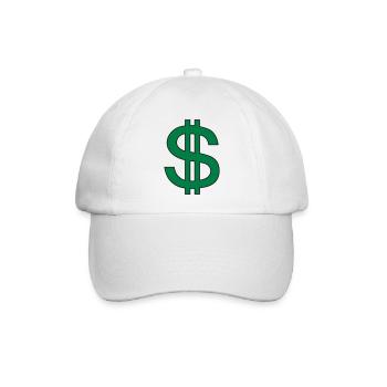 Money Money (V) - Baseballkappe - Weiß/Weiß - Vorne
