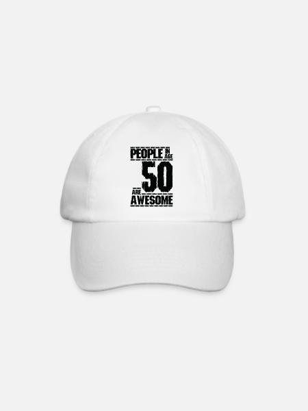 MENSCHEN IM ALTER 50 SIND EHRFÜRCHTIG - Baseballkappe - Weiß/Weiß