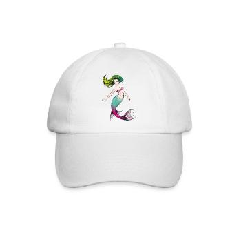 Mermaid - Baseballkappe - Weiß/Weiß - Vorne