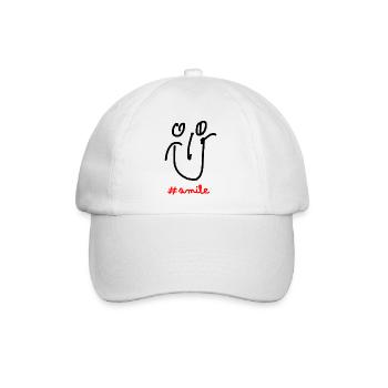 Smile - Baseballkappe - Weiß/Weiß - Vorne