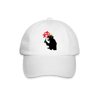 punk rock - Baseballkappe - Weiß/Weiß - Vorne
