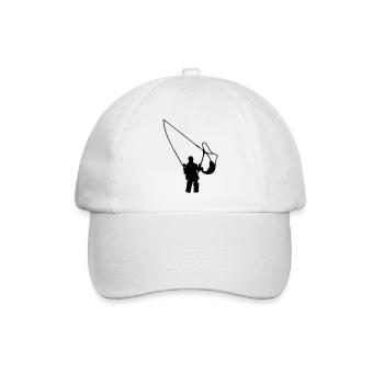 Fliegenfischen - Baseballkappe - Weiß/Weiß - Vorne