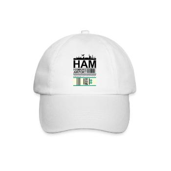 HAM Airport International Flughafen - Baseballkappe - Weiß/Weiß - Vorne