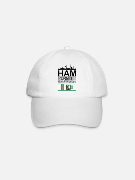HAM Airport International Flughafen - Baseballkappe - Weiß/Weiß