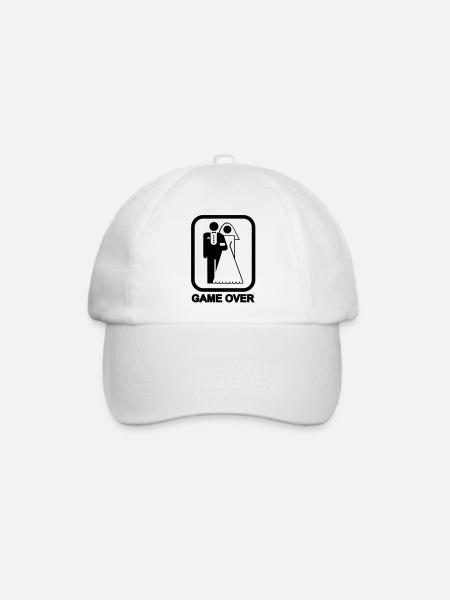 Game Over - Baseballkappe - Weiß/Weiß