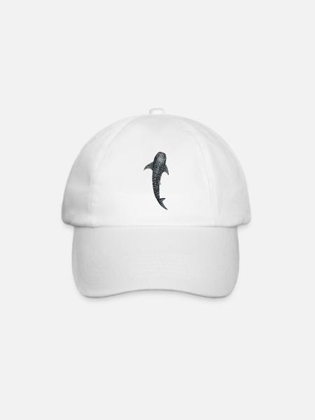 Walhai Entwurf für Taucher, Angler - Baseballkappe - Weiß/Weiß