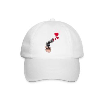 gunshot hearts - Baseballkappe - Weiß/Weiß - Vorne