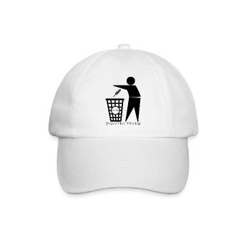Gluten Container (schwarz) - Baseballkappe - Weiß/Weiß - Vorne