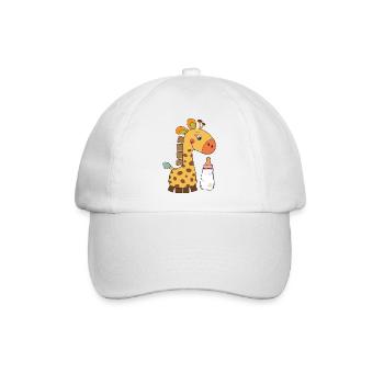 Giraffe - Geschenkidee - Baseballkappe - Weiß/Weiß - Vorne
