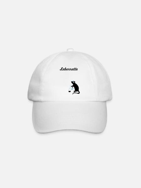 laborratte - Baseballkappe - Weiß/Weiß