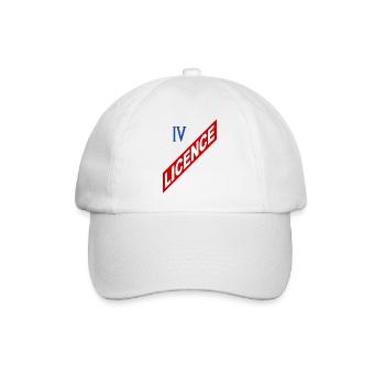 Lizenz 4 - Baseballkappe - Weiß/Weiß - Vorne