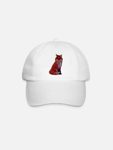 Roter Fuchs - Baseballkappe - Weiß/Weiß