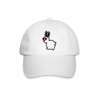 comic hase - Baseballkappe - Weiß/Weiß - Vorne