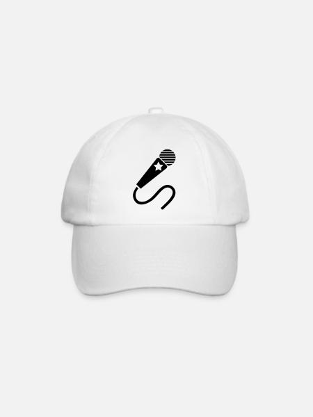 microphone___f1 - Baseballkappe - Weiß/Weiß