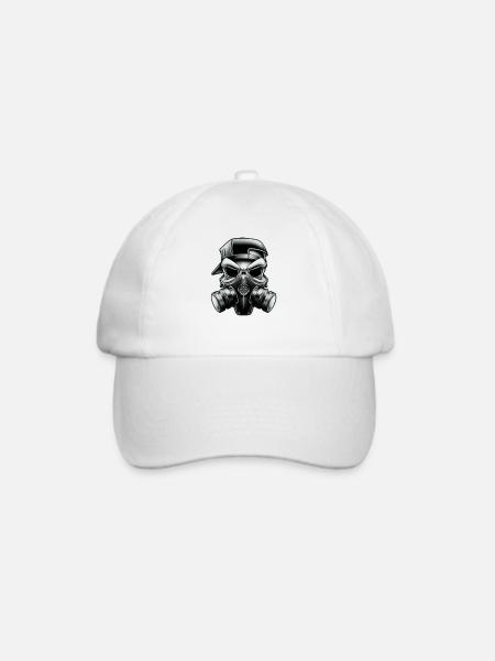 Cooler masken Skull !!! - Baseballkappe - Weiß/Weiß