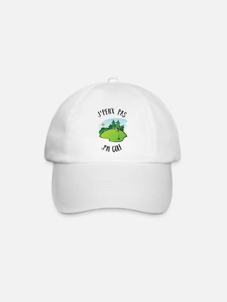 Ich kann nicht Golf spielen - Baseballkappe - Weiß/Weiß