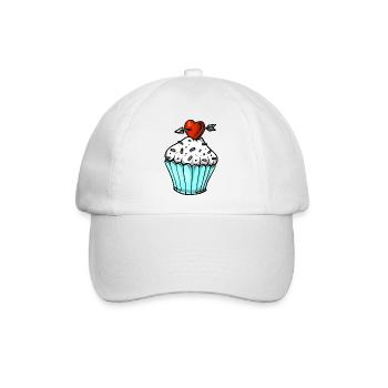 cupcake - Baseballkappe - Weiß/Weiß - Vorne