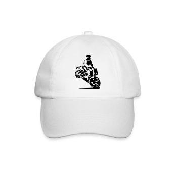 Motorrad stunt - Baseballkappe - Weiß/Weiß - Vorne