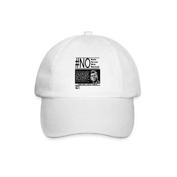 NoHate Zitat JFK Englisch - Baseballkappe - Weiß/Weiß - Vorne