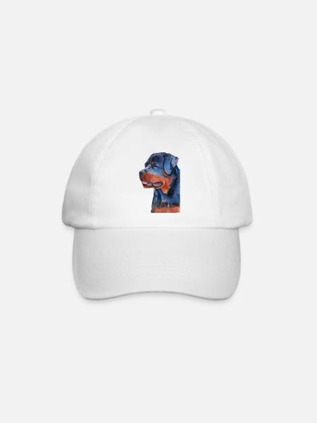 rottweiler - F - Baseballkappe - Weiß/Weiß