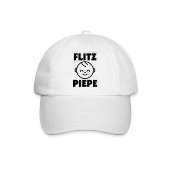 Flitzpiepe - Baseballkappe - Weiß/Weiß - Vorne