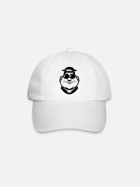 Gesicht Pfarrer Sonnenbrille - Baseballkappe - Weiß/Weiß