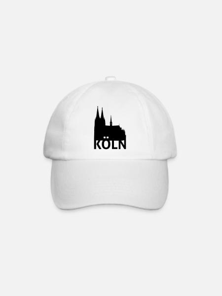Kölner Dom - Baseballkappe - Weiß/Weiß