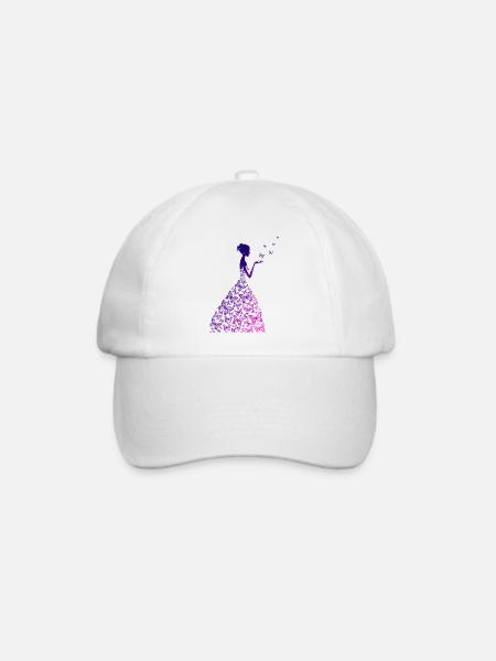 Schmetterlins Prinzessin - Baseballkappe - Weiß/Weiß